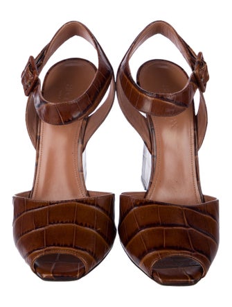 SportMax Leather Printed Sandals
