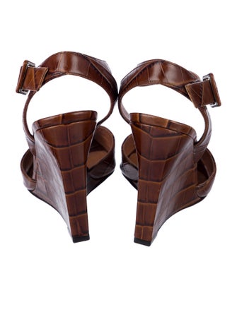 SportMax Leather Printed Sandals