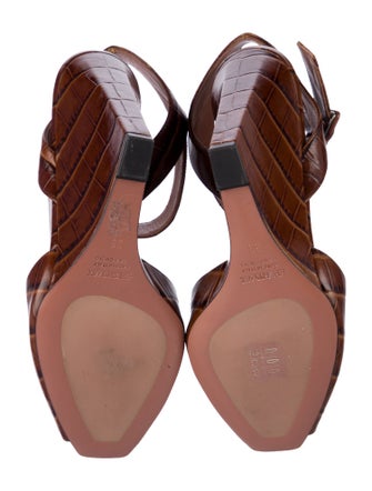 SportMax Leather Printed Sandals