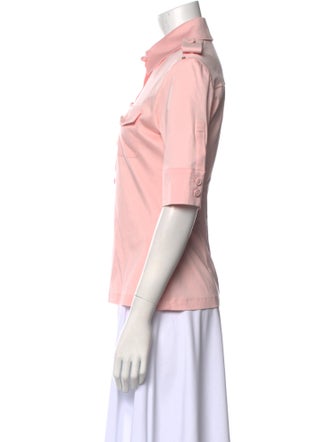 SportMax Three-Quarter Sleeve Button-Up Top