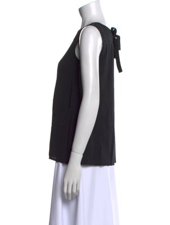 SportMax Bateau Neckline Sleeveless Top