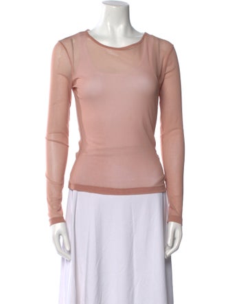 SportMax Scoop Neck Long Sleeve Top