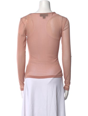 SportMax Scoop Neck Long Sleeve Top