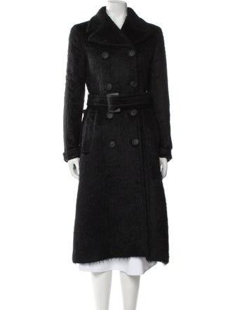 SportMax Virgin Wool Faux Fur Coat
