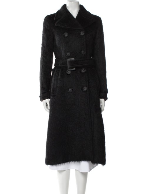 SportMax Virgin Wool Faux Fur Coat
