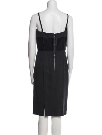 SportMax Square Neckline Midi Length Dress