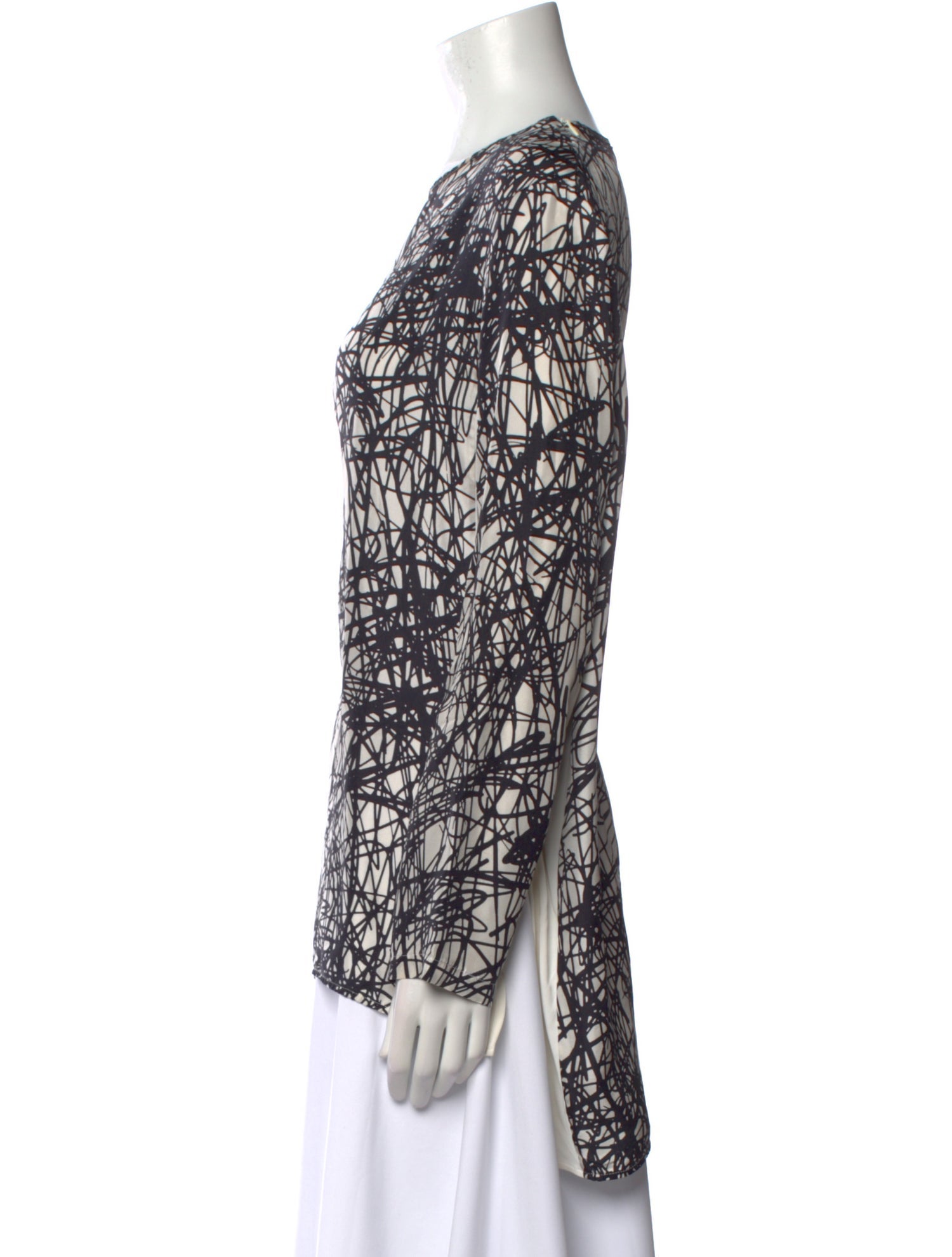 SportMax Printed Scoop Neck Blouse