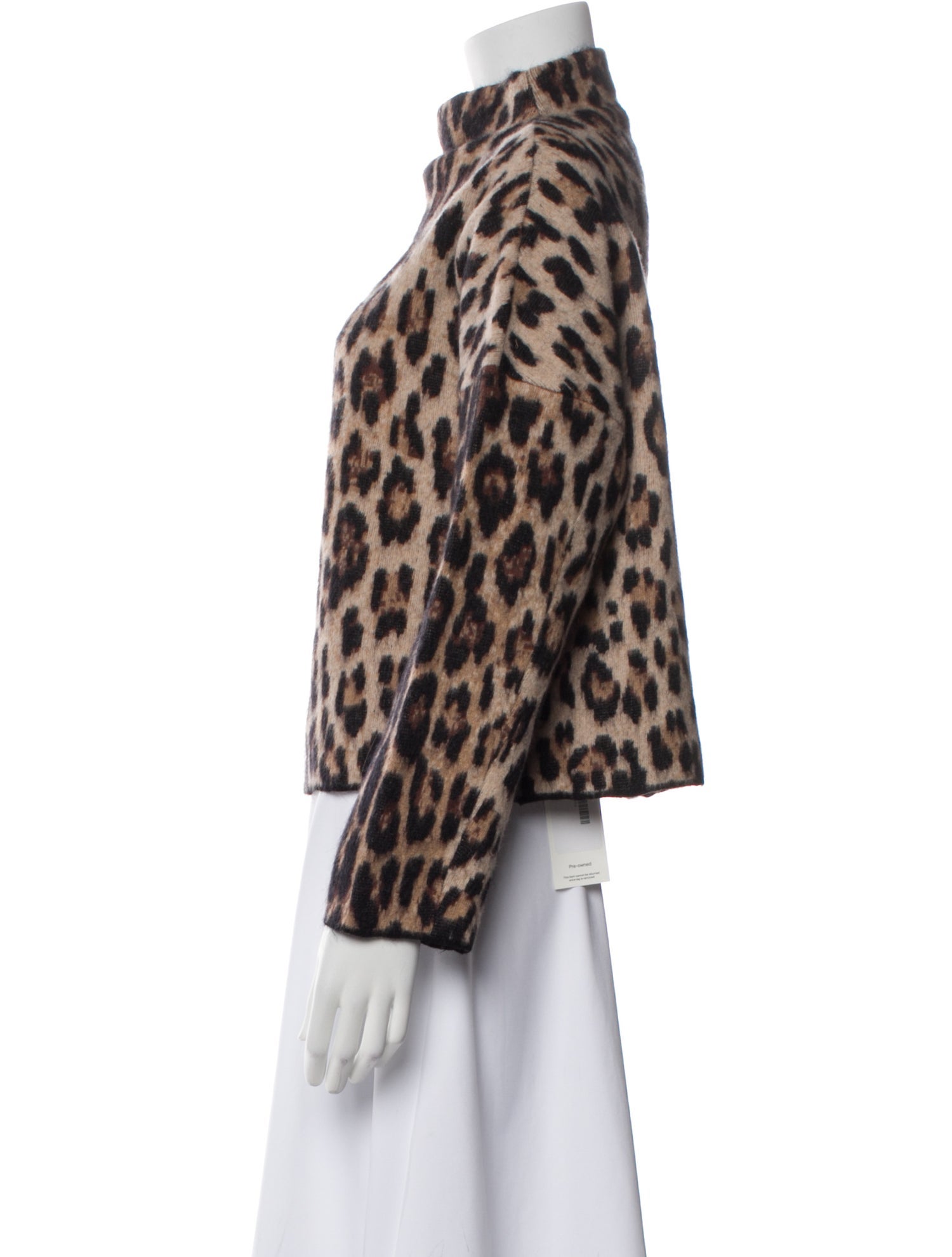 SportMax Animal Print Turtleneck Sweater
