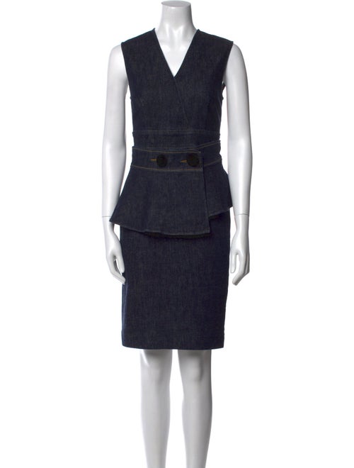 SportMax V-Neck Knee-Length Dress