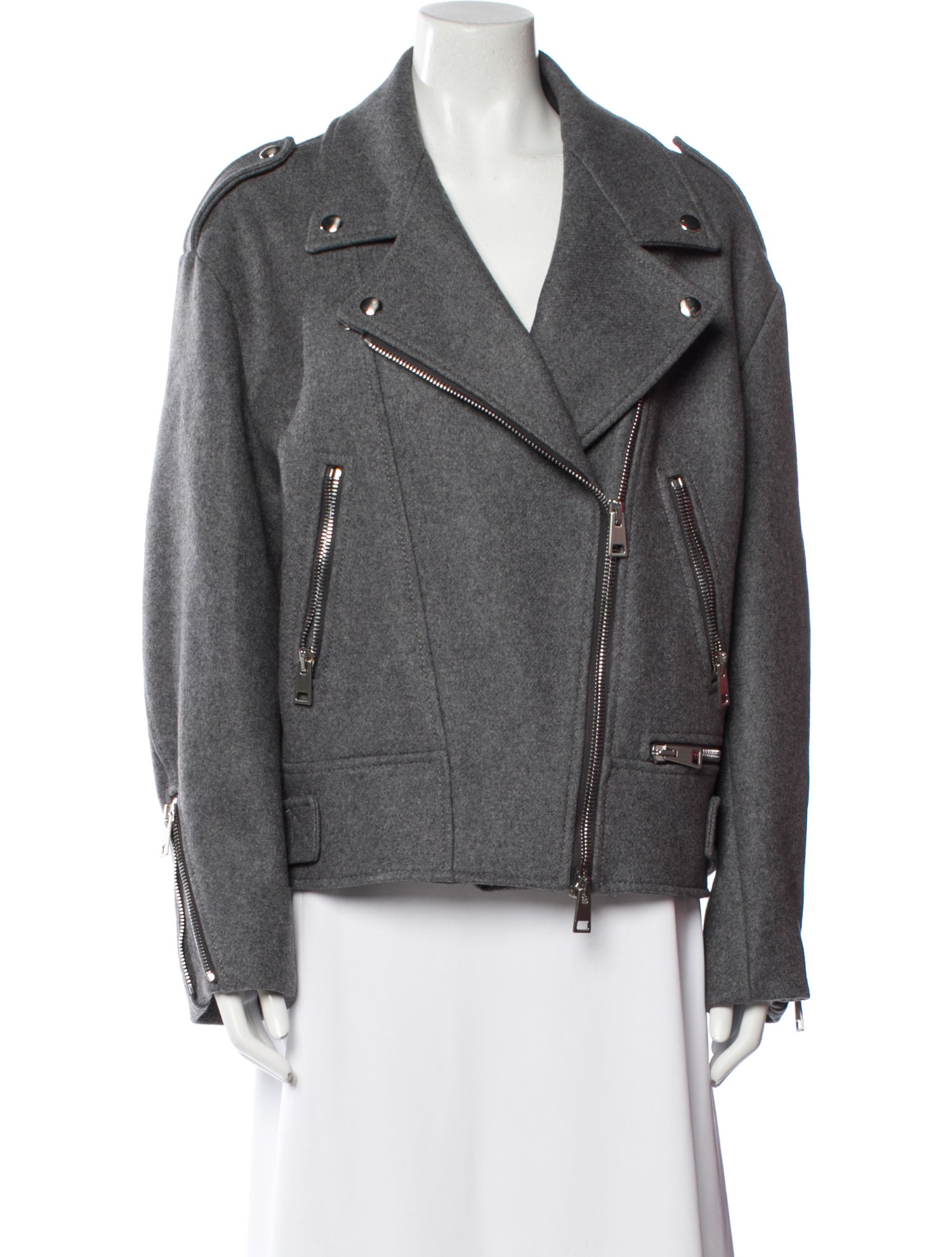 SportMax Virgin Wool Biker Jacket