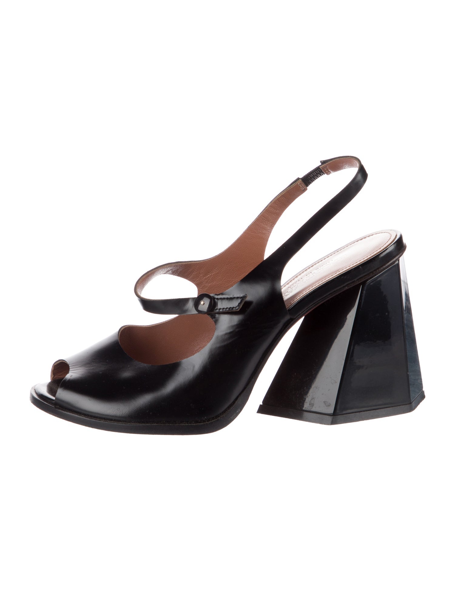 SportMax Leather Slingback Pumps
