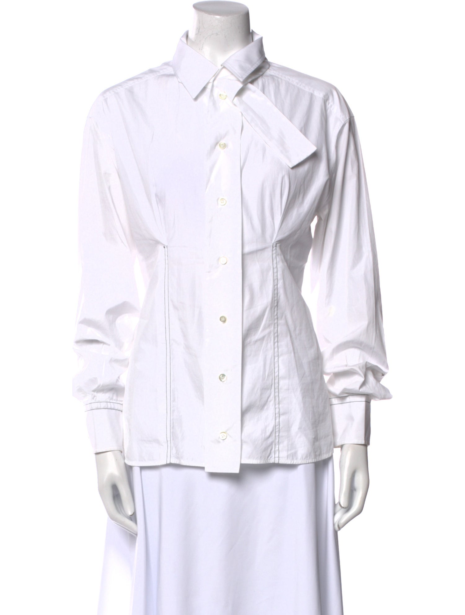 SportMax Three-Quarter Sleeve Button-Up Top