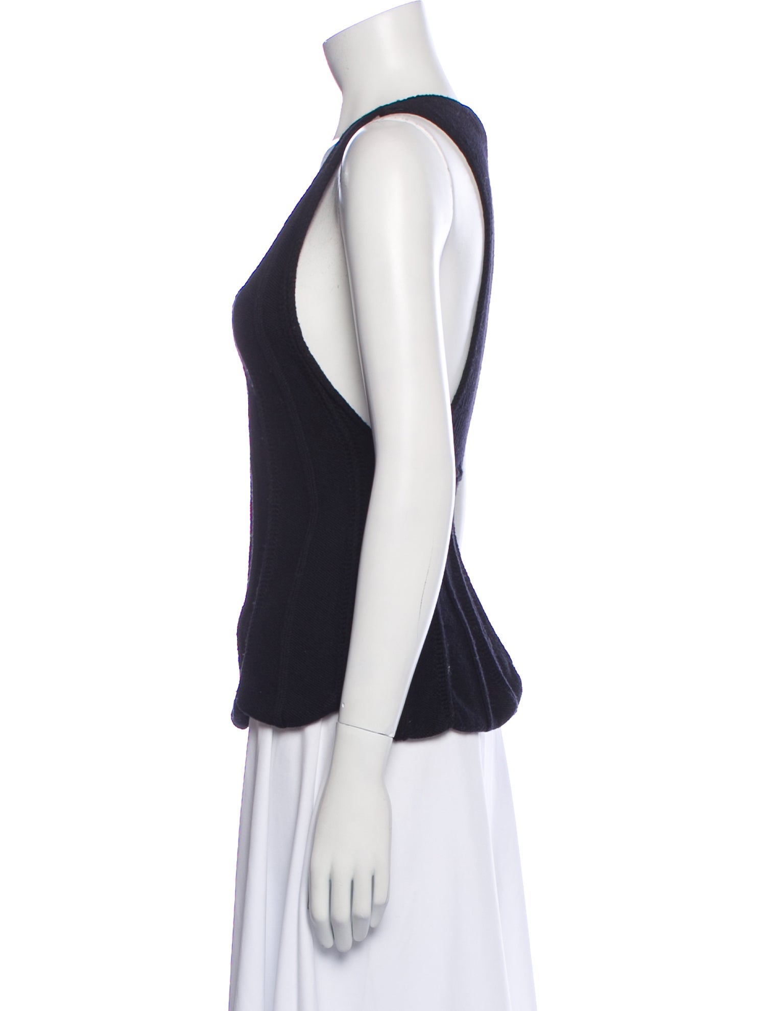 SportMax Virgin Wool Square Neckline Top