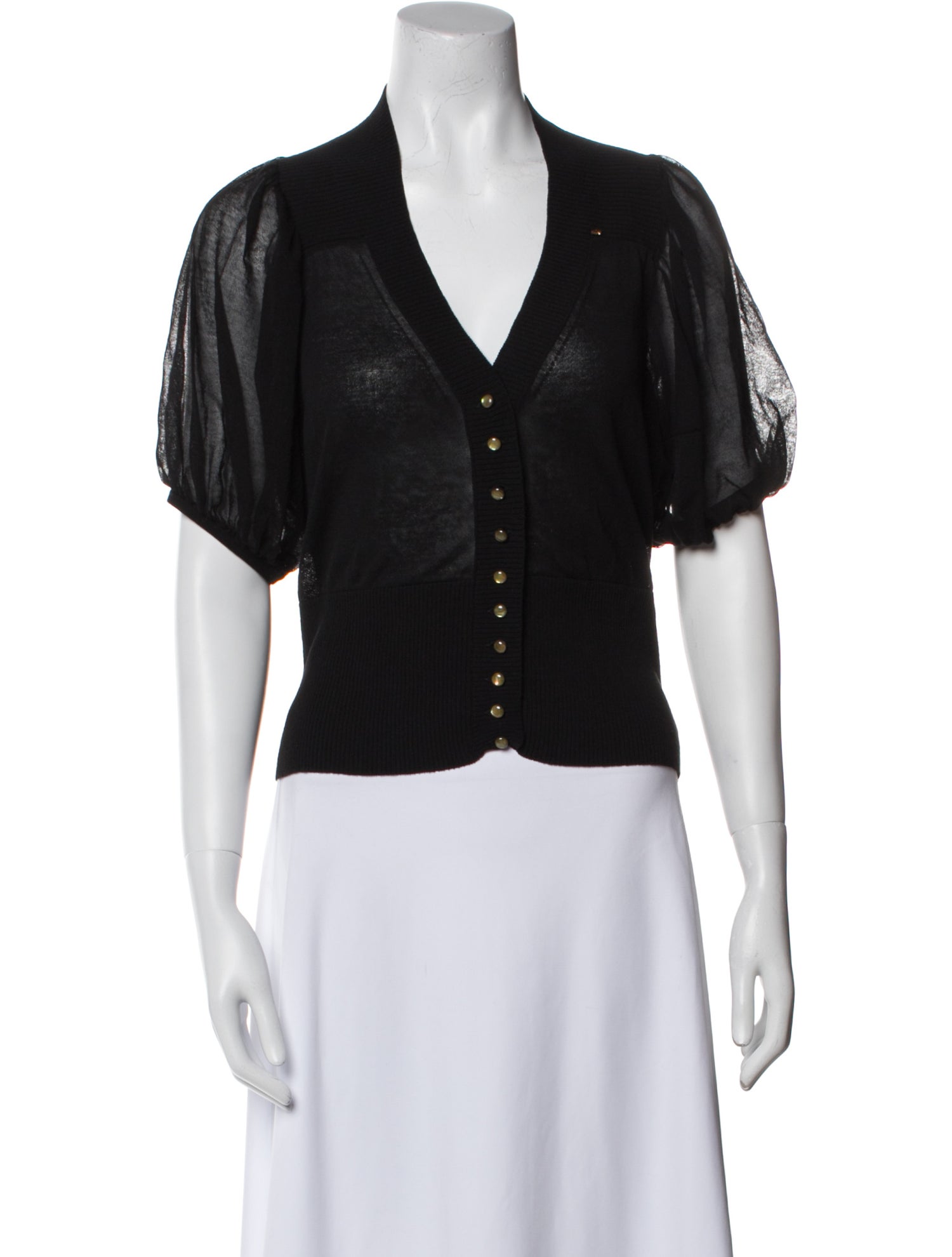 SportMax V-Neck Short Sleeve Crop Top