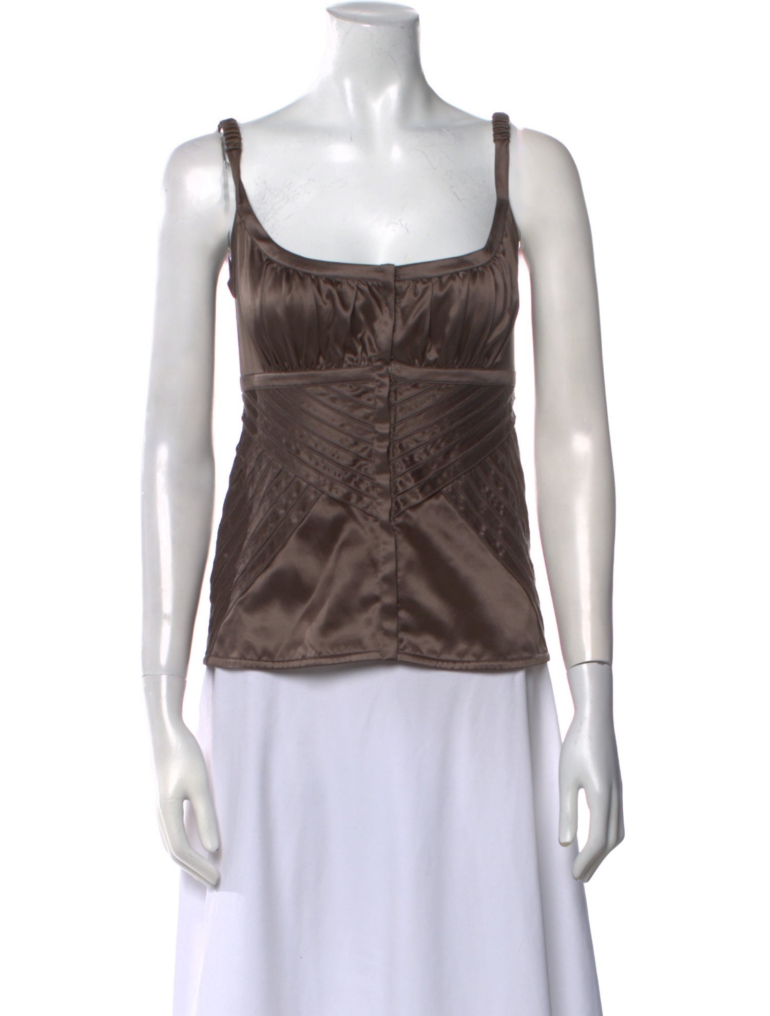 SportMax Silk Square Neckline Top