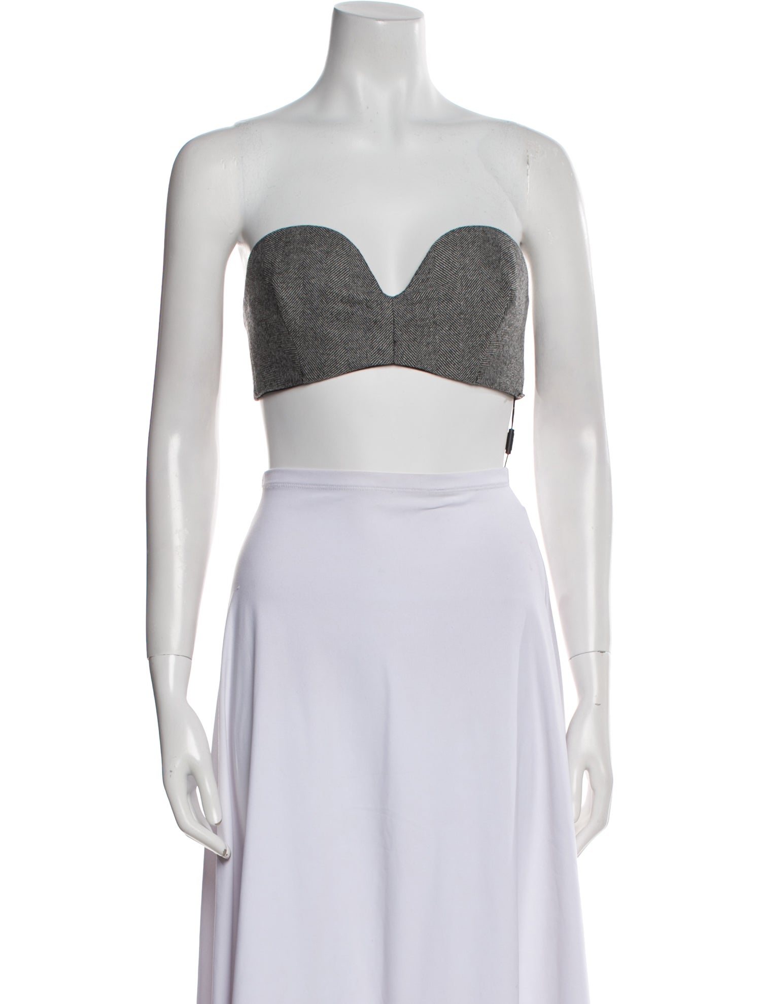 SportMax Virgin Wool Strapless Crop Top w/ Tags