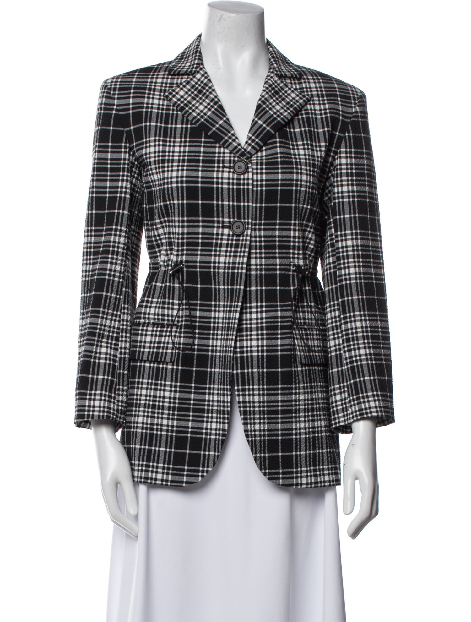 SportMax Plaid Print Blazer