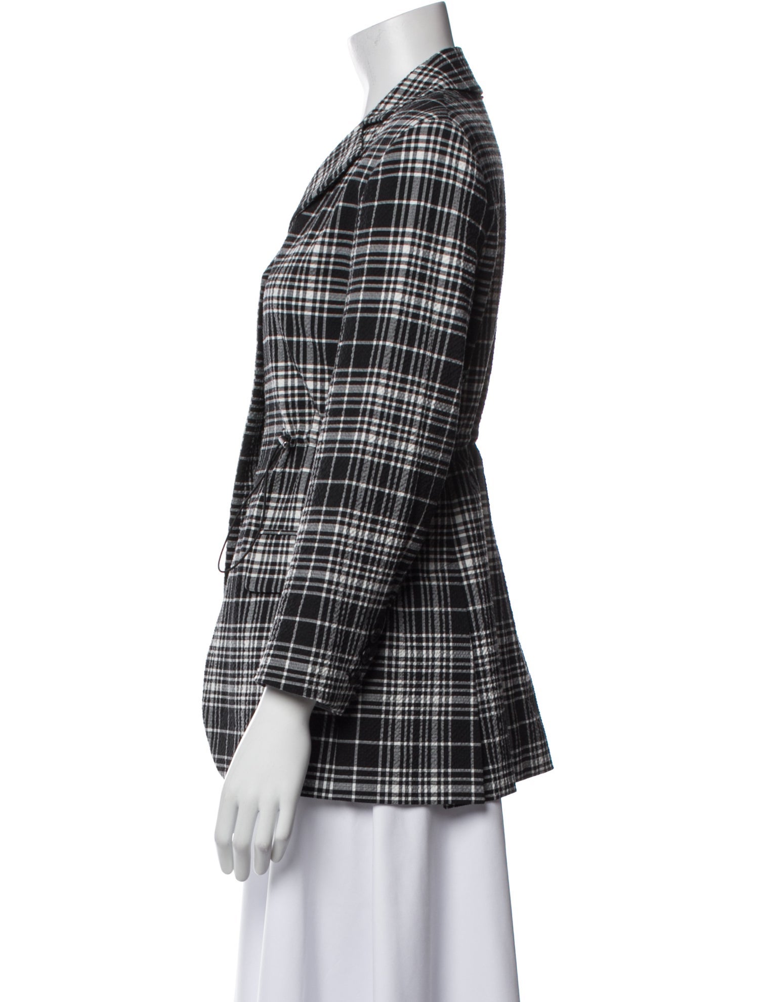SportMax Plaid Print Blazer
