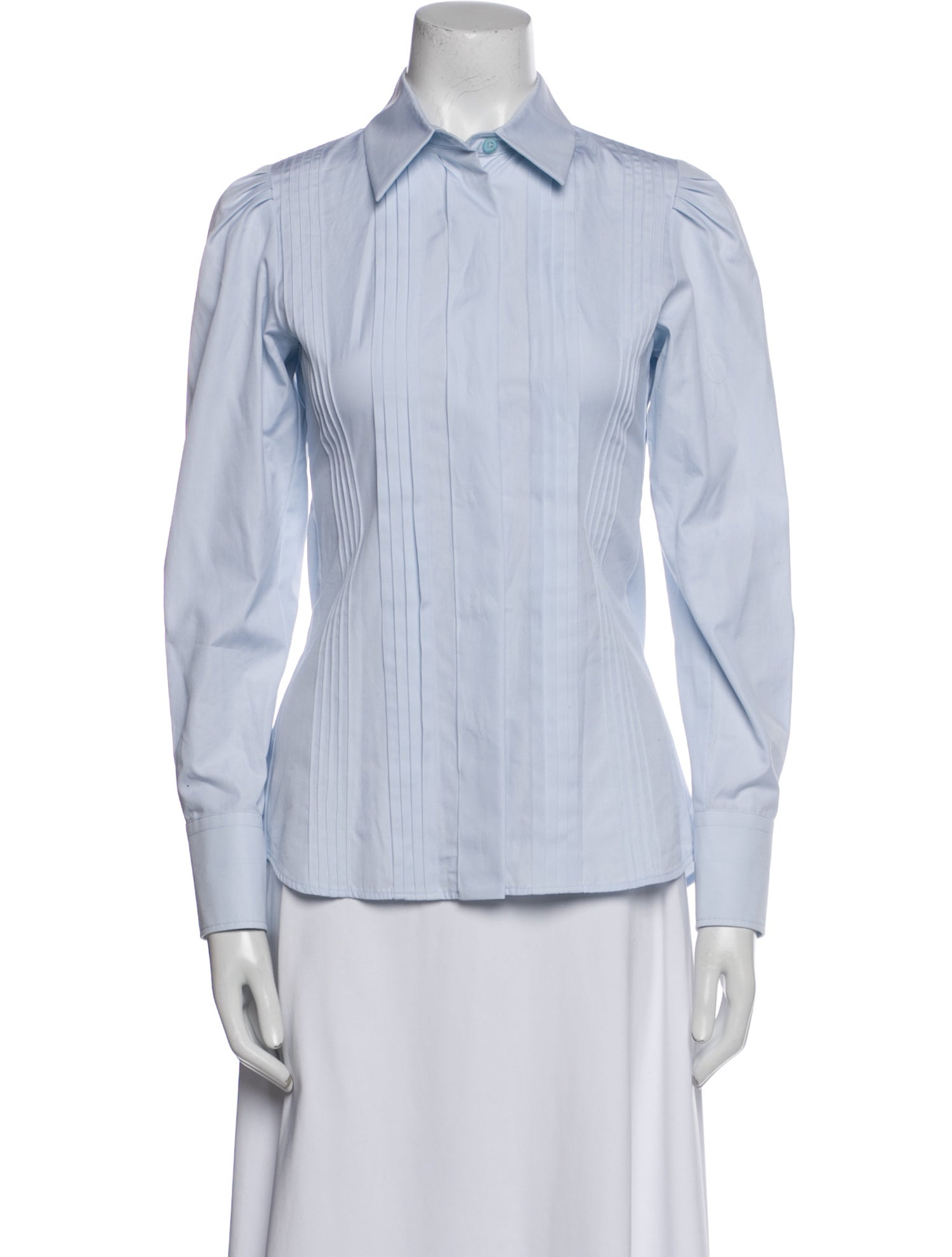 SportMax Striped Long Sleeve Button-Up Top