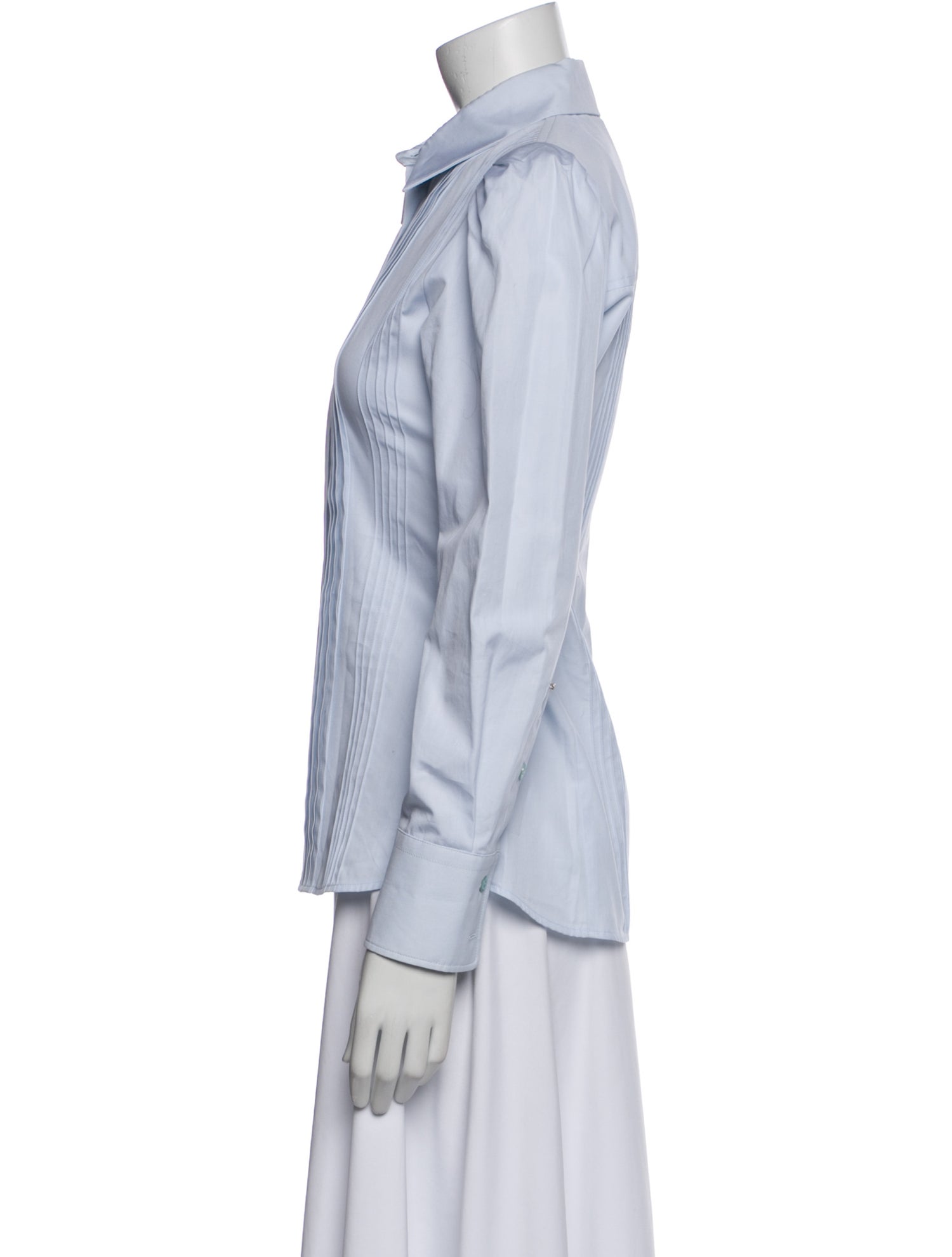 SportMax Striped Long Sleeve Button-Up Top