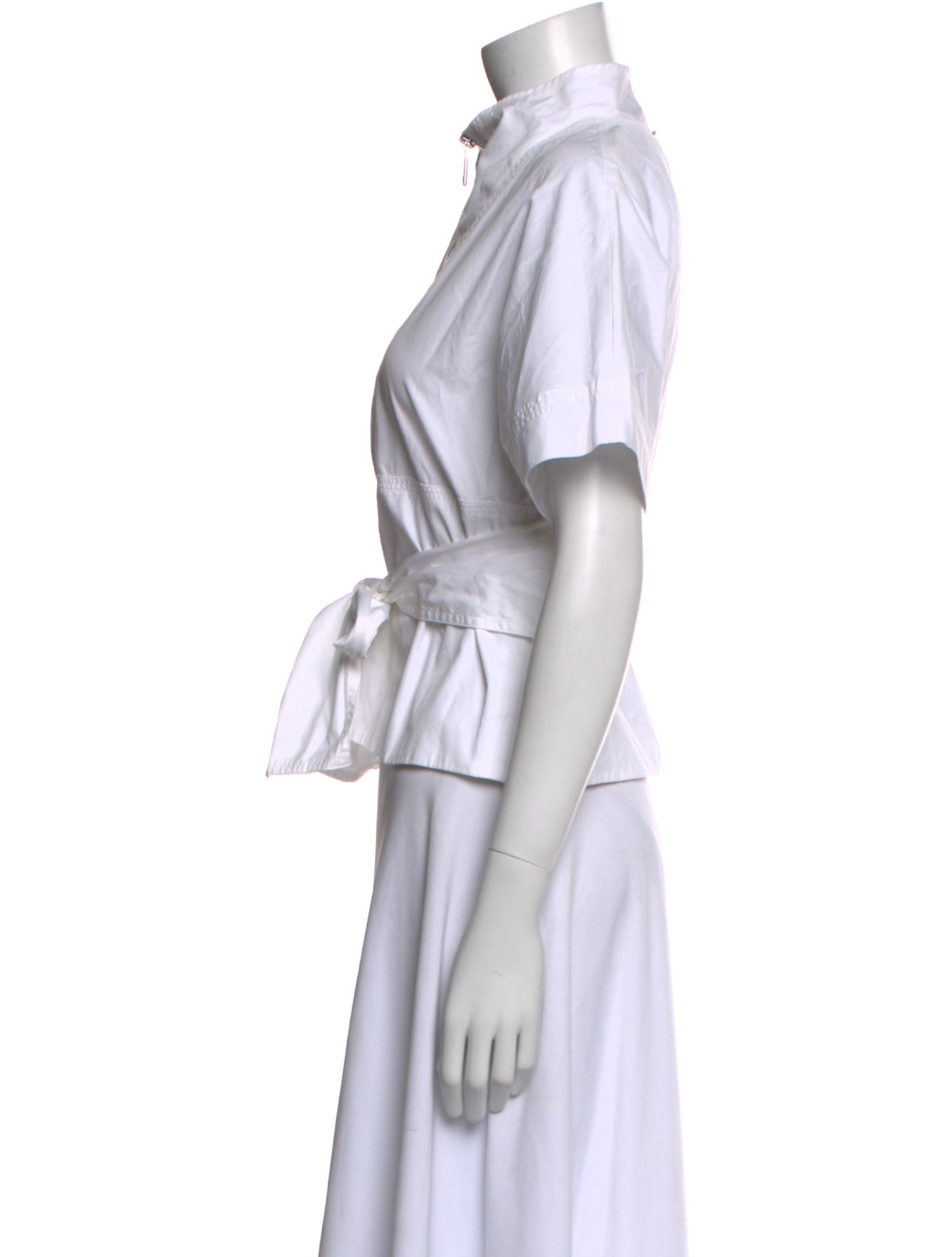 SportMax Mock Neck Short Sleeve Crop Top