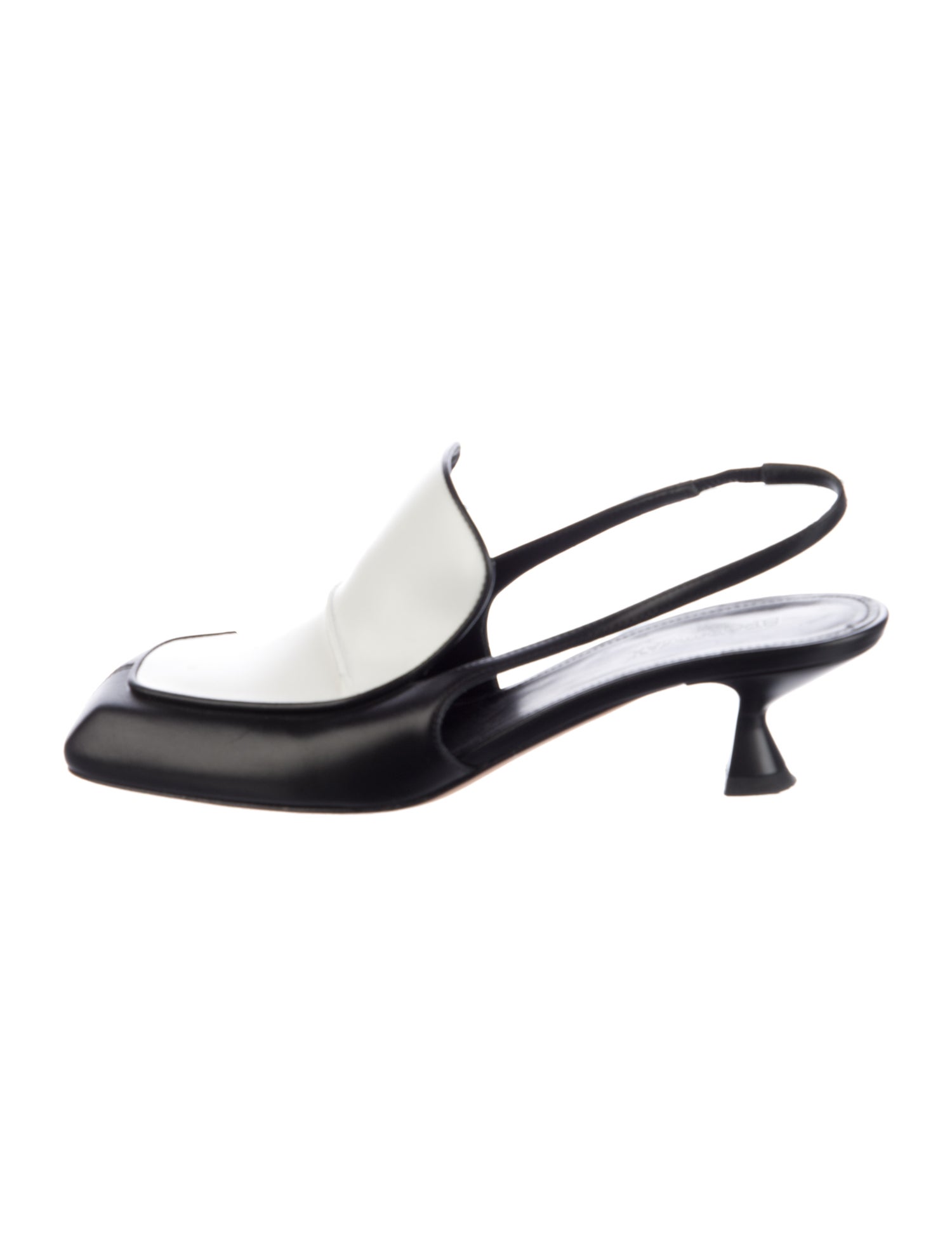 SportMax Leather Slingback Flats