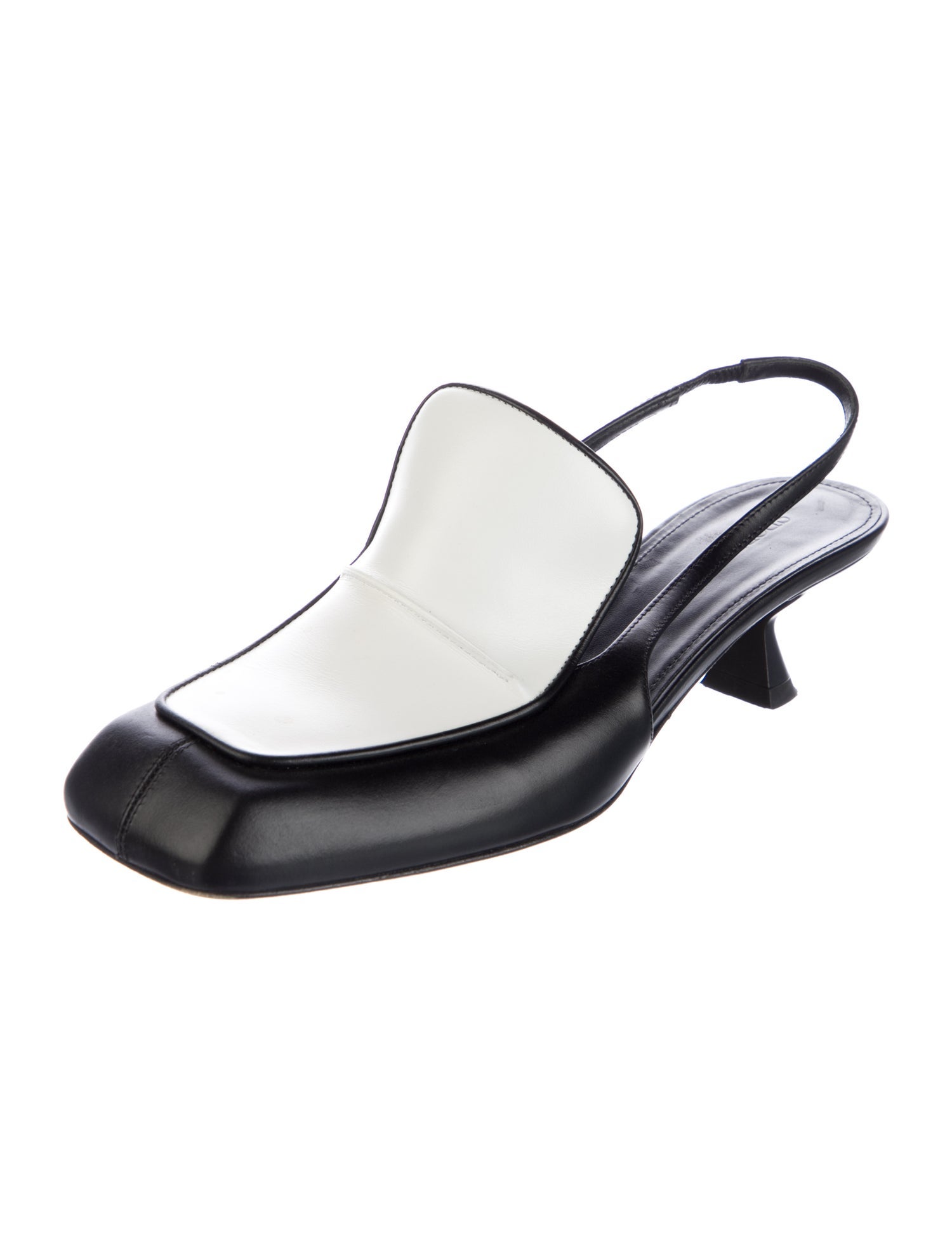 SportMax Leather Slingback Flats