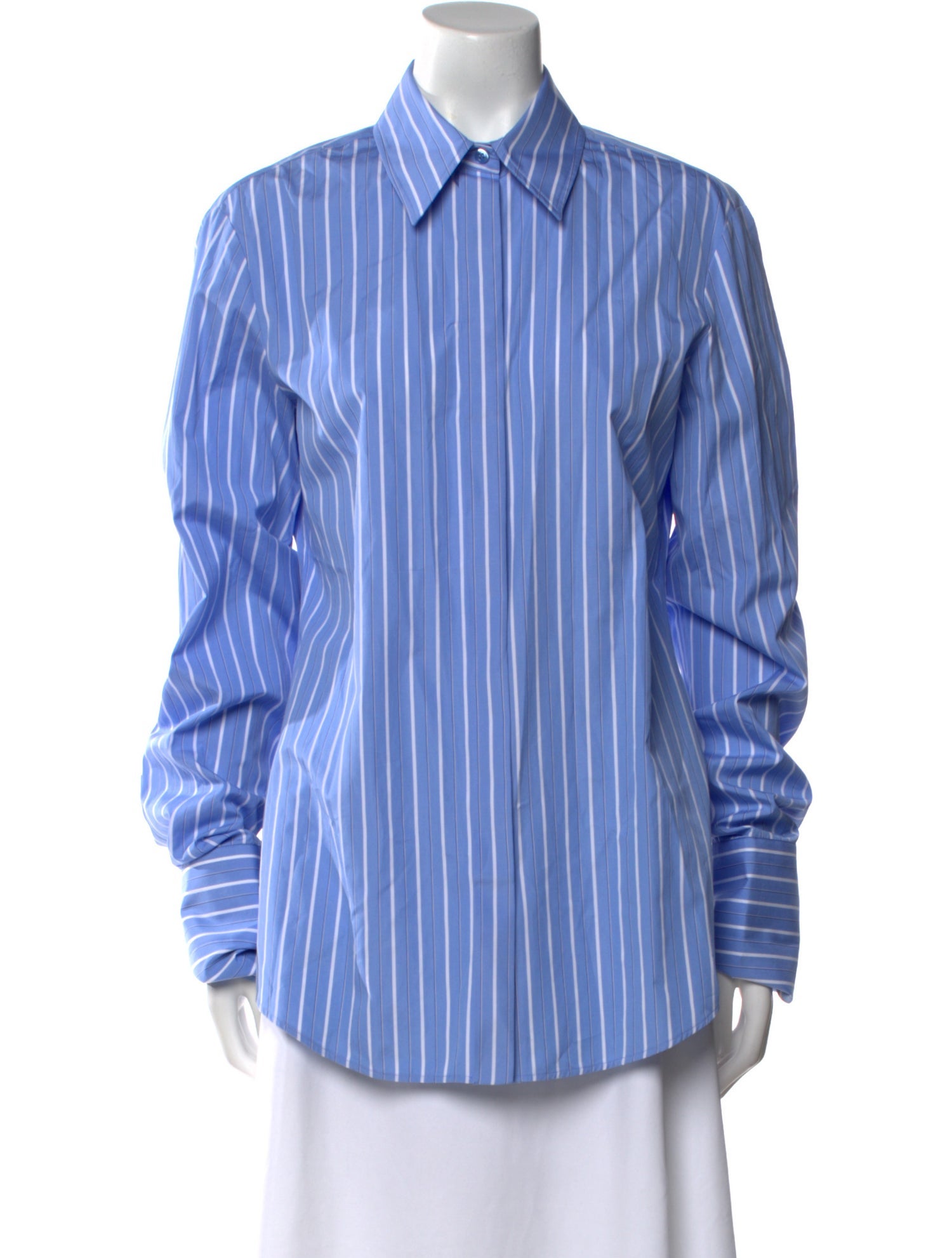 SportMax Striped Long Sleeve Button-Up Top w/ Tags