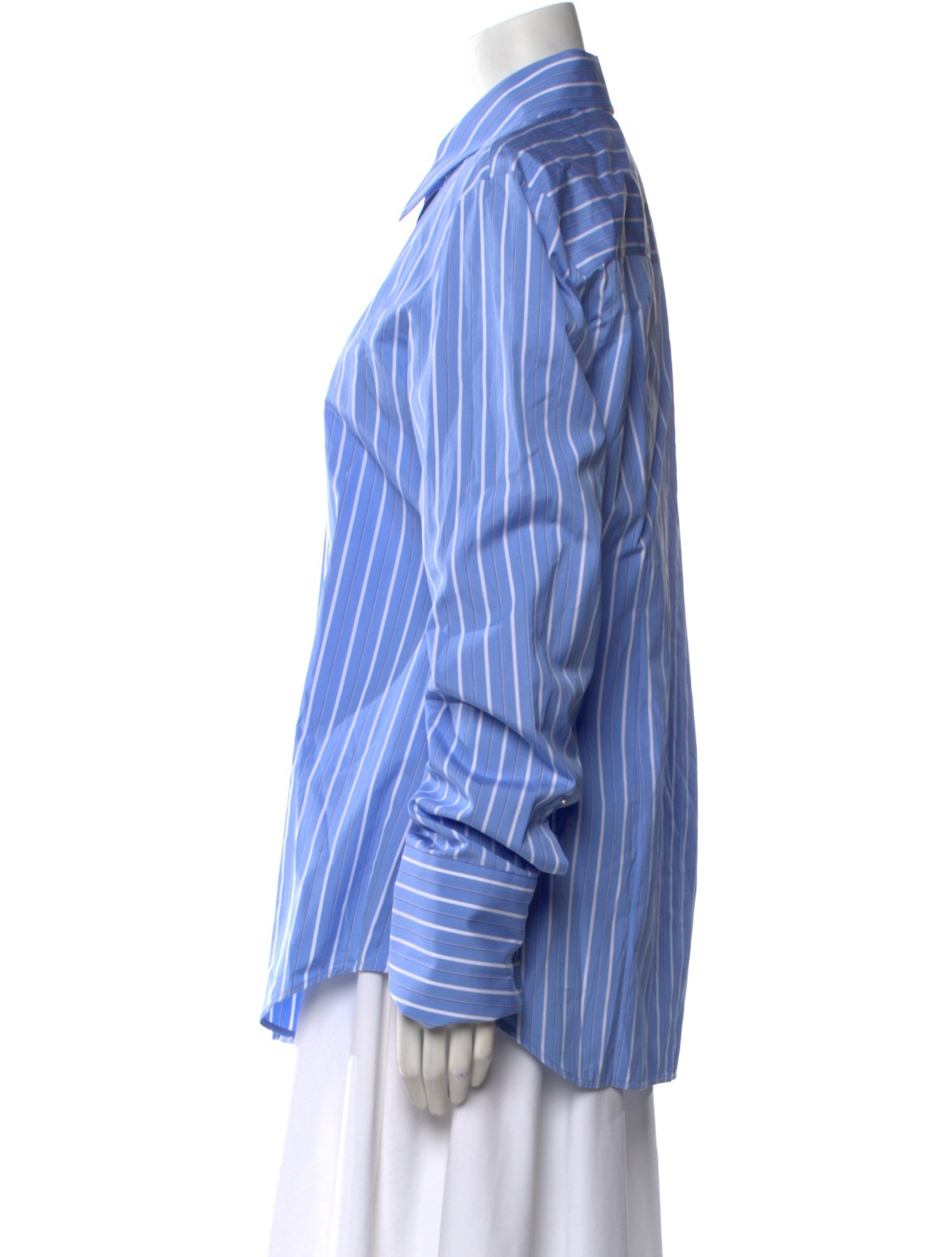 SportMax Striped Long Sleeve Button-Up Top w/ Tags