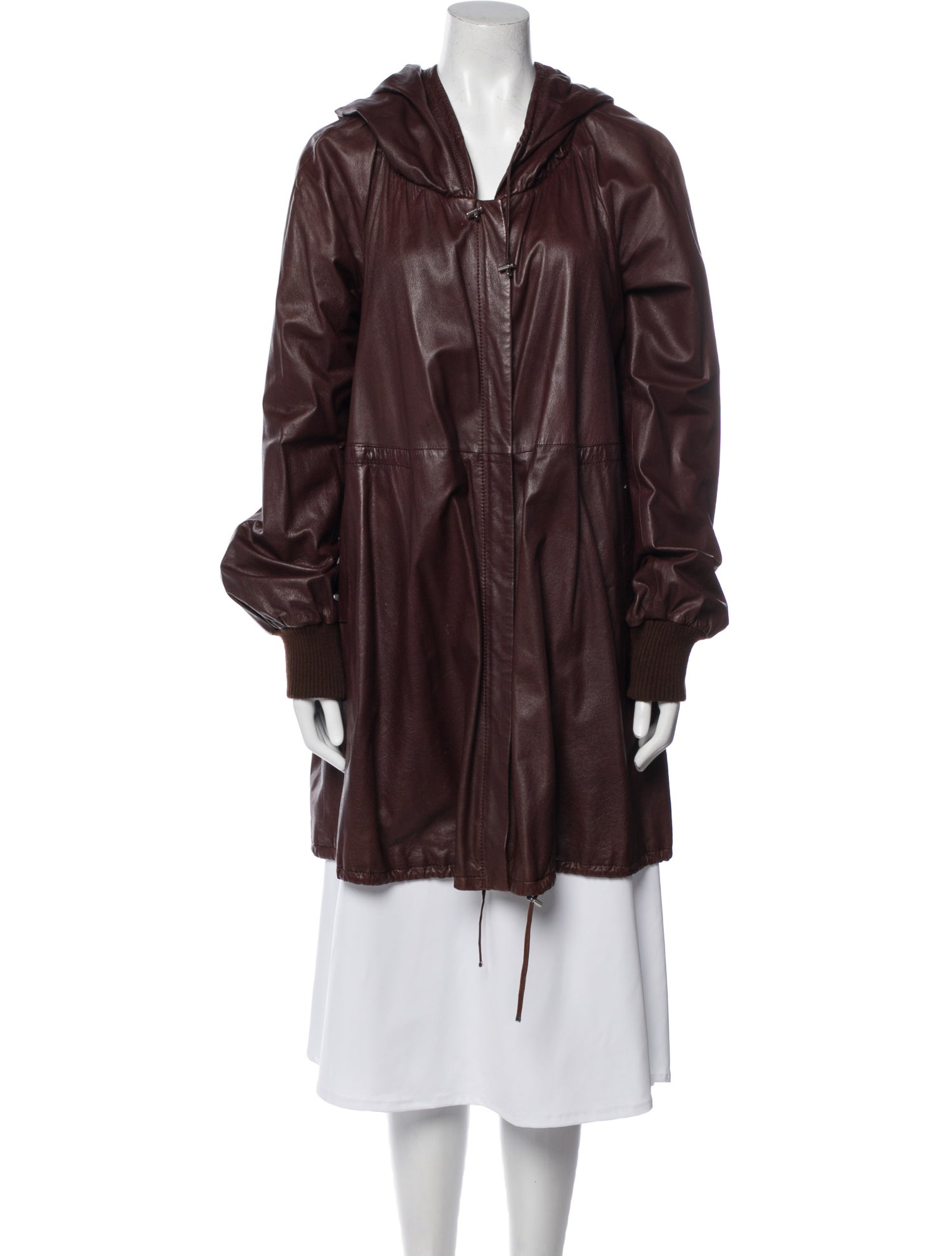 SportMax Lamb Leather Faux Fur Coat