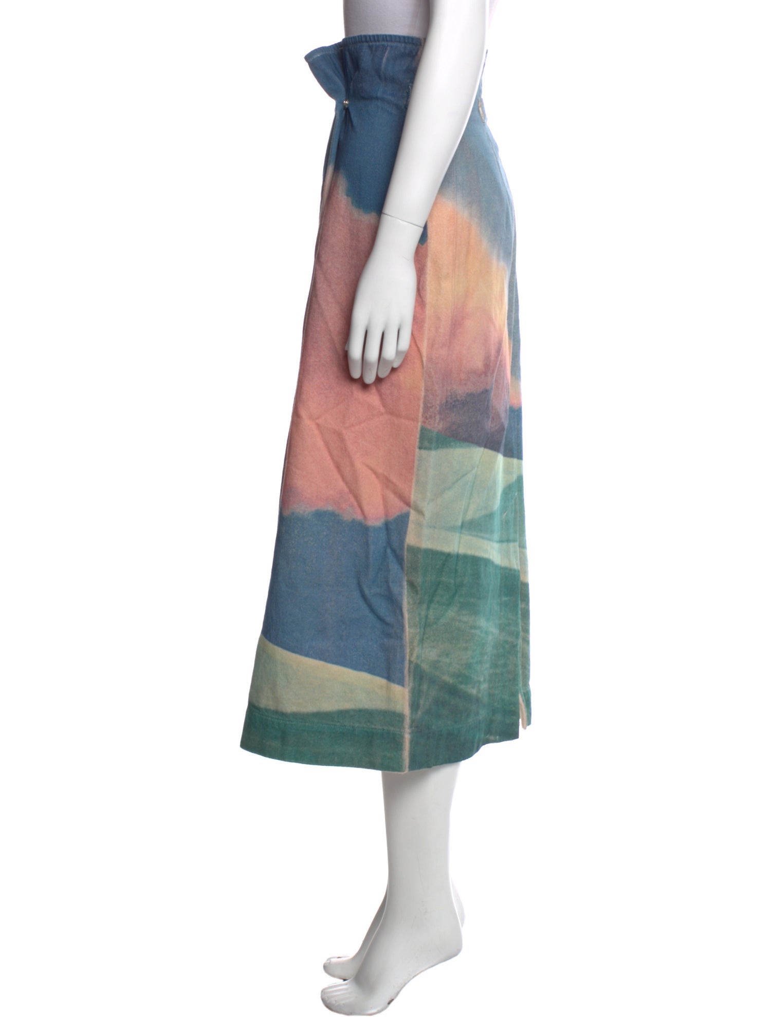 SportMax Printed Midi Length Skirt