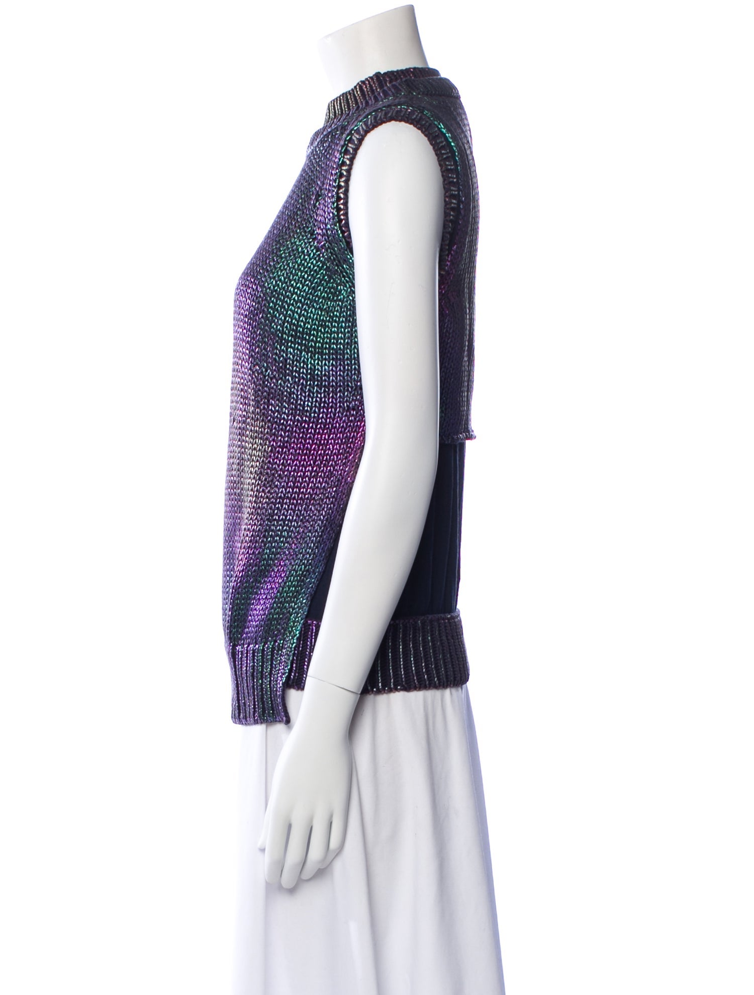 SportMax Tie-Dye Print Mock Neck Sweater