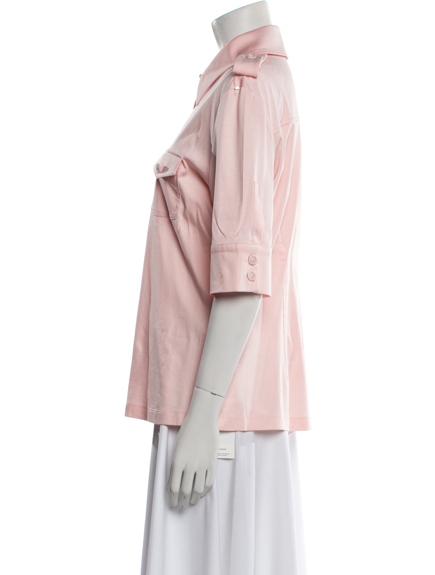 SportMax Three-Quarter Sleeve Button-Up Top