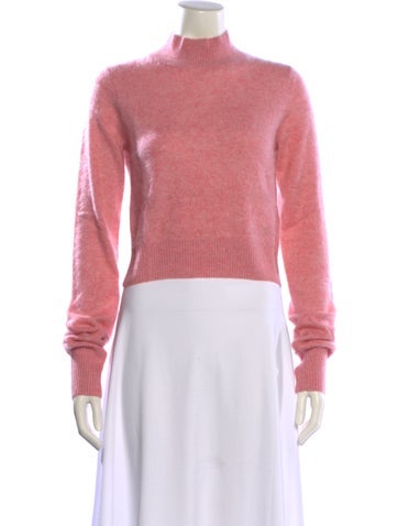 Pre-owned Sportmax Cashmere Mock Neck Sweater W/ Tags In Pink
