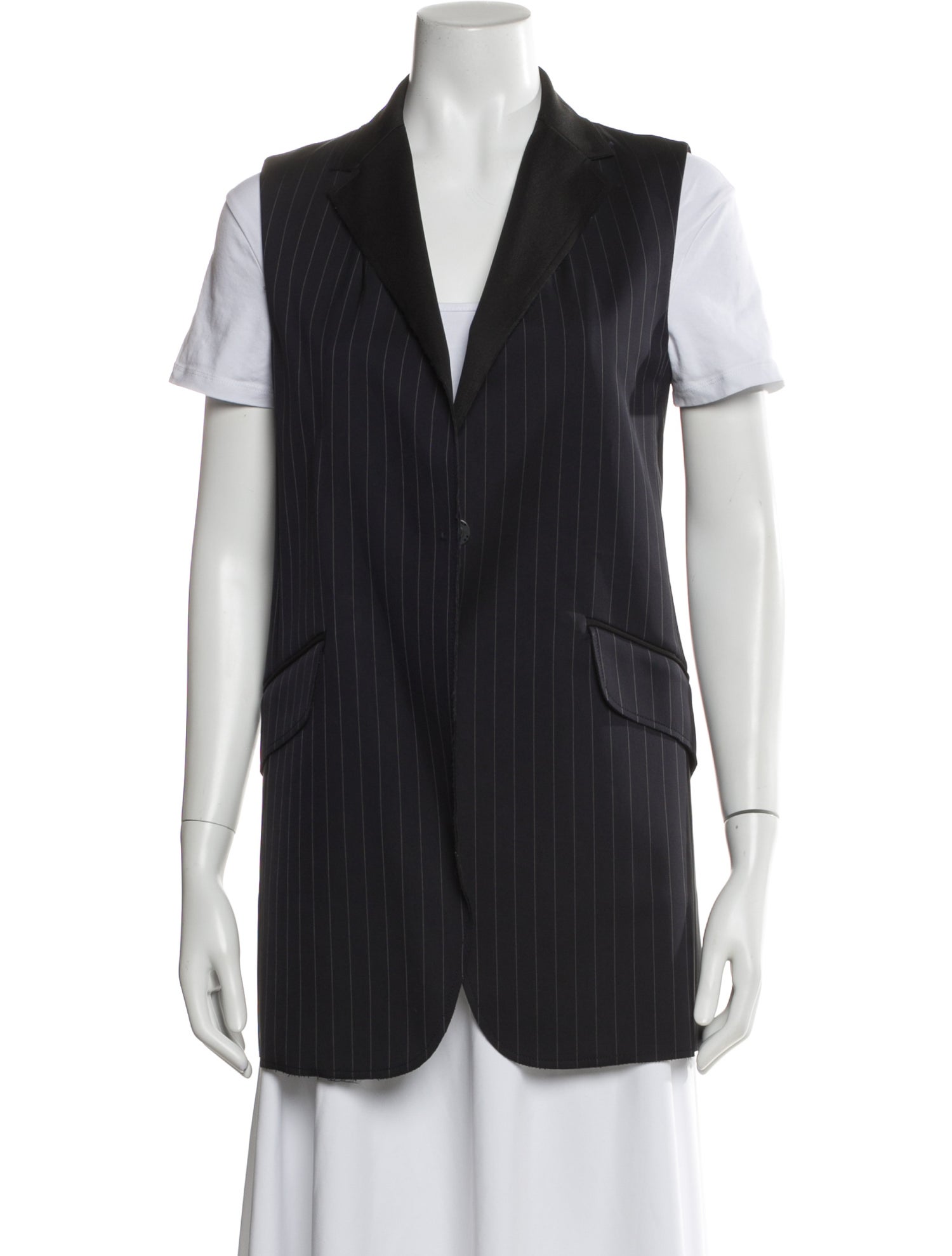 SportMax Virgin Wool Striped Vest