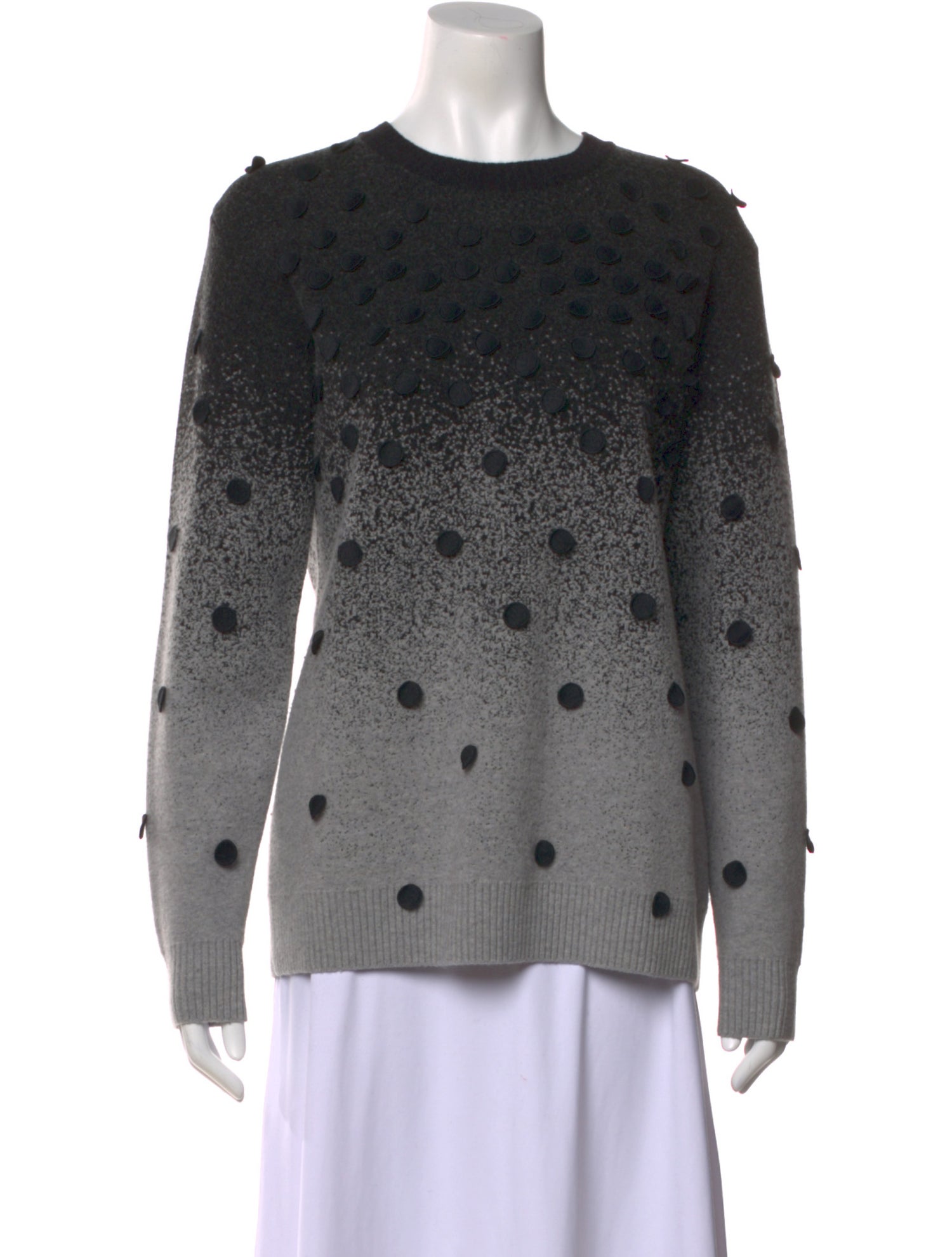 SportMax Polka Dot Print Crew Neck Sweater