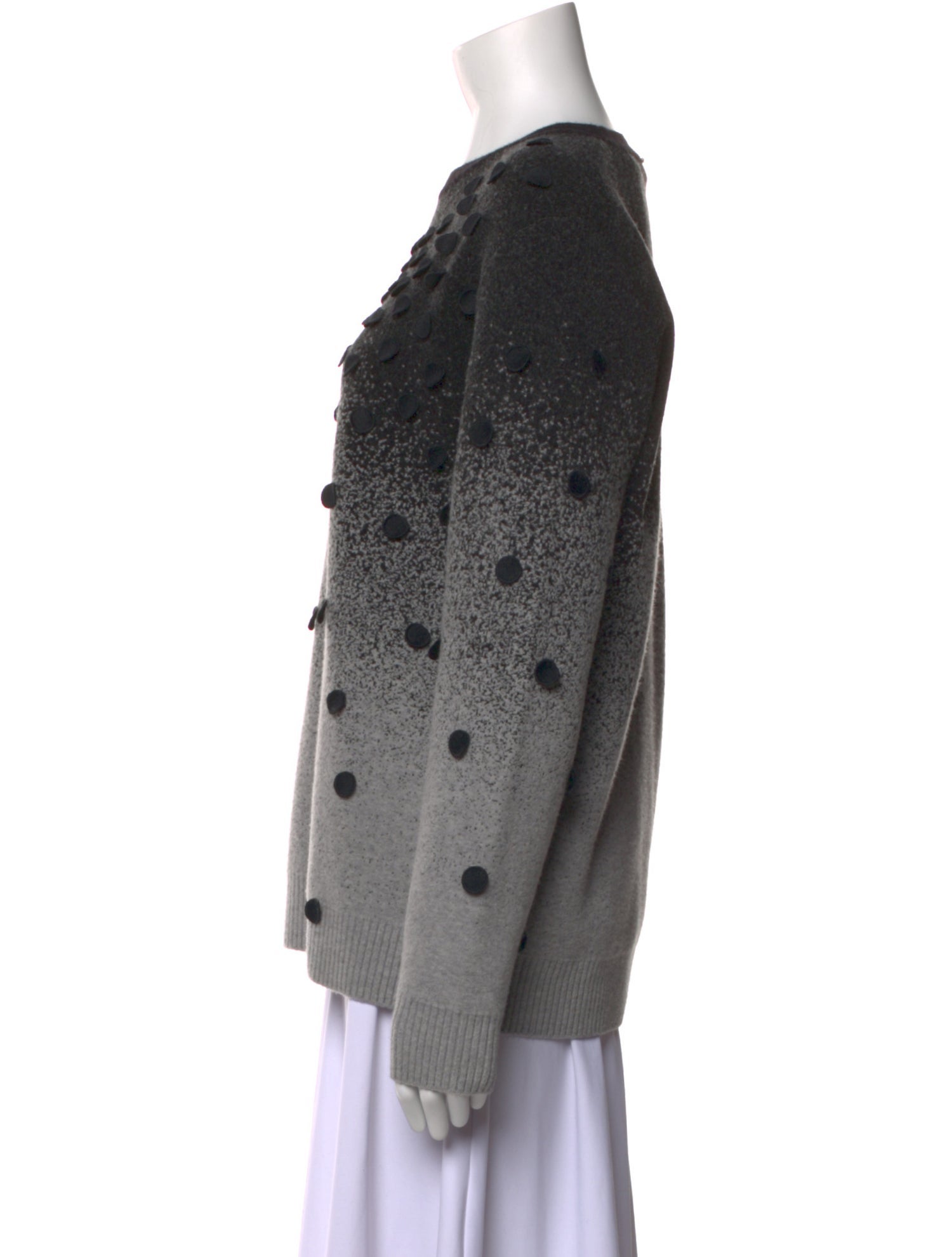 SportMax Polka Dot Print Crew Neck Sweater