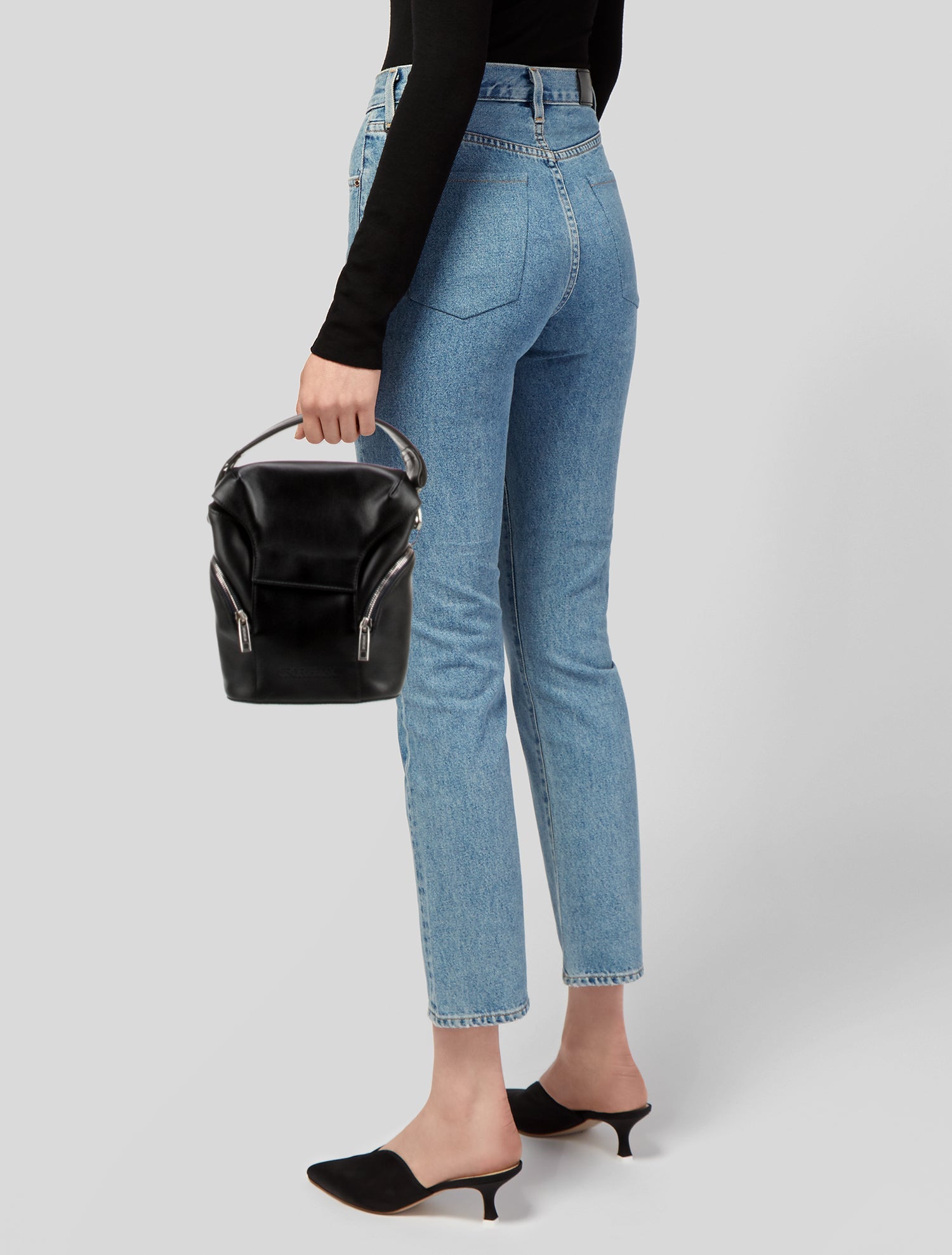 SportMax Leather Top Handle Bag