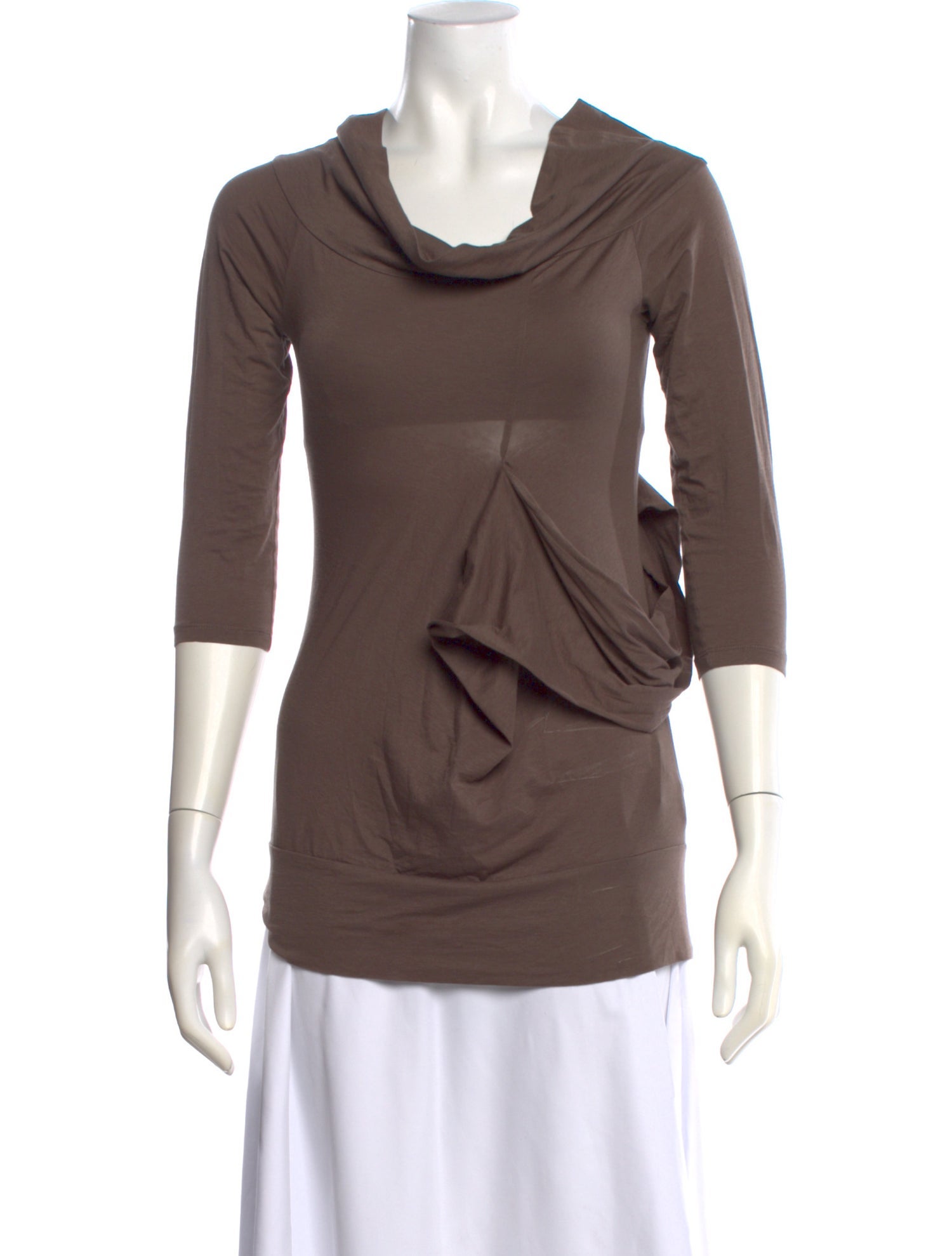 SportMax Cowl Neck Three-Quarter Sleeve Top