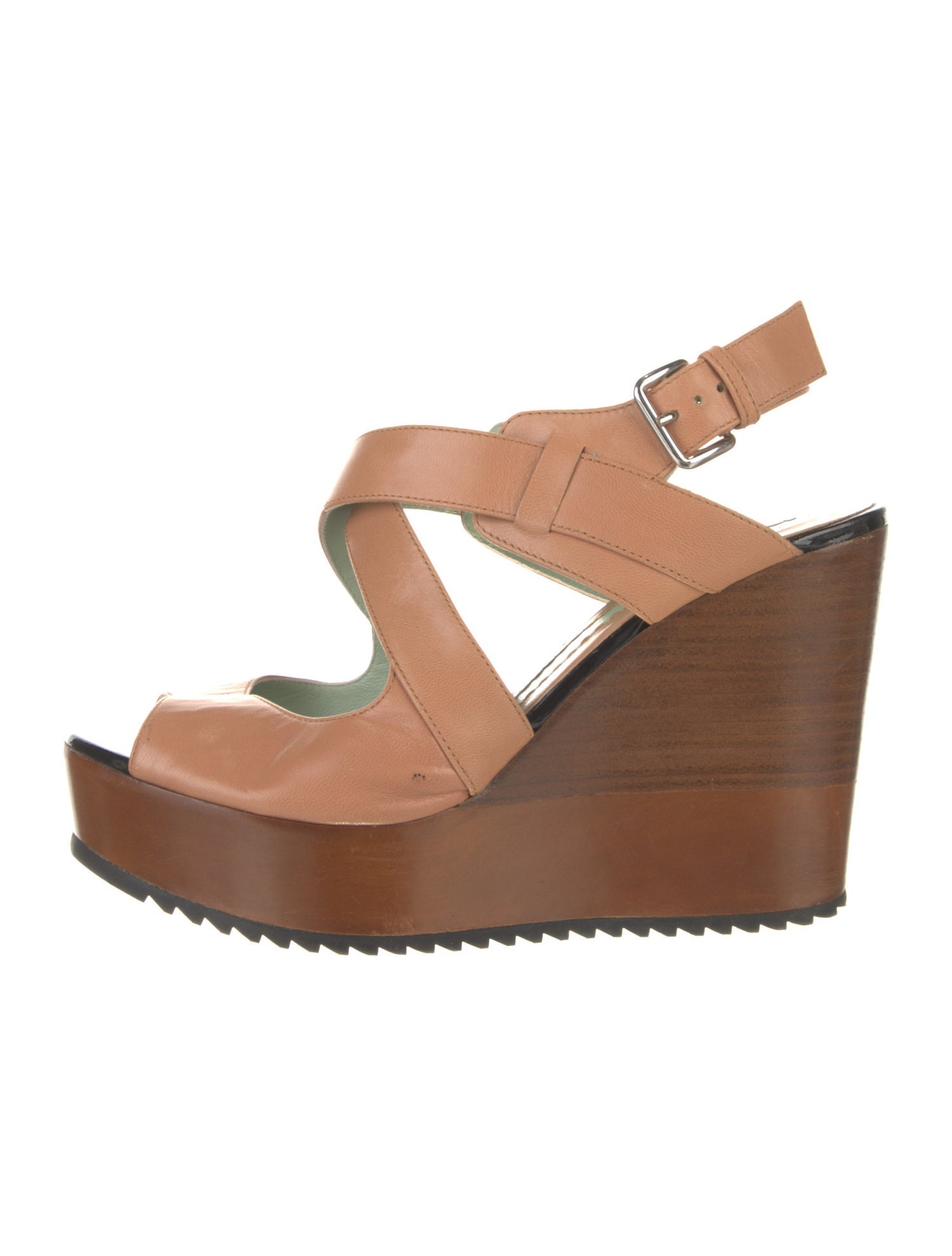 SportMax Leather Slingback Pumps