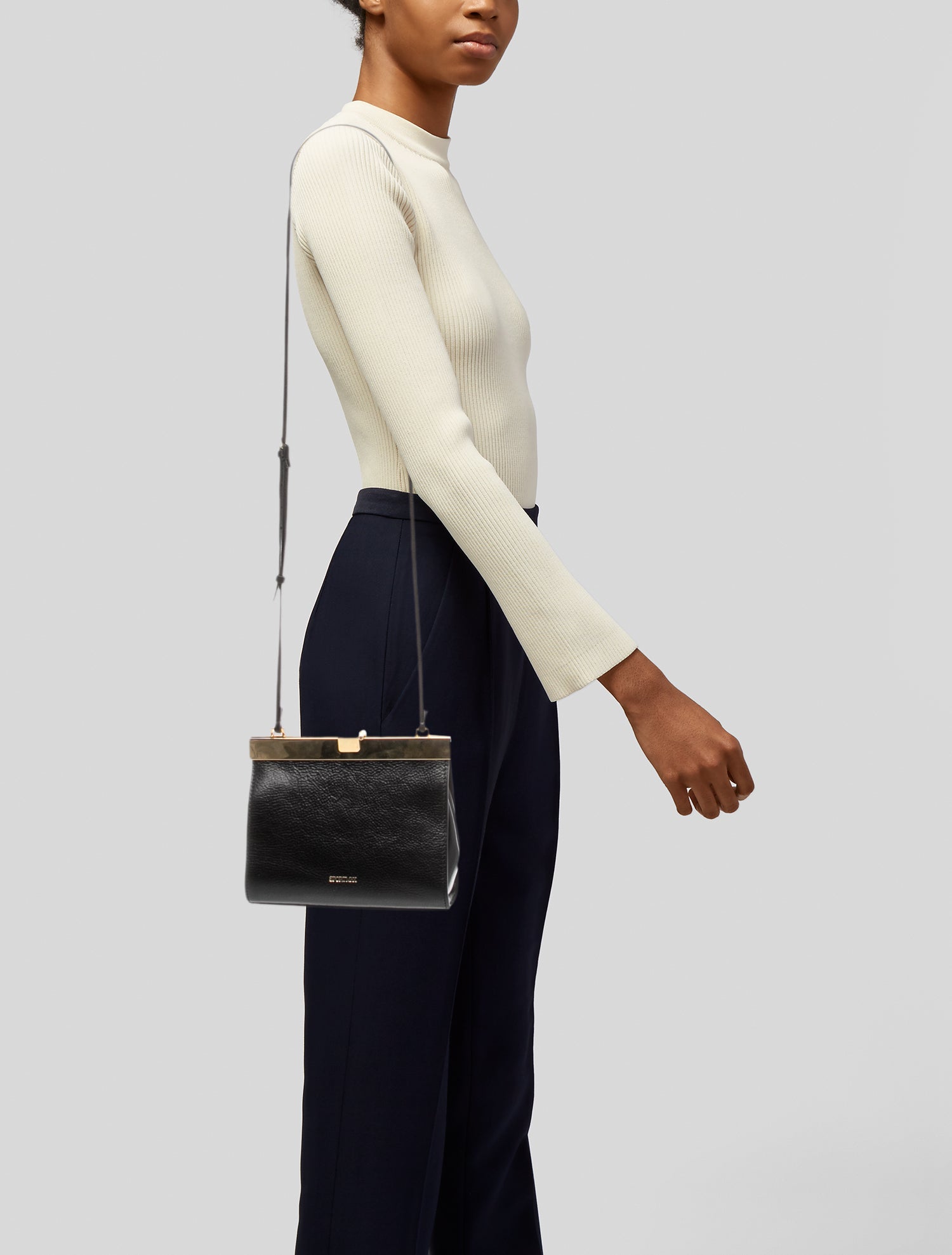 SportMax Leather Crossbody Bag