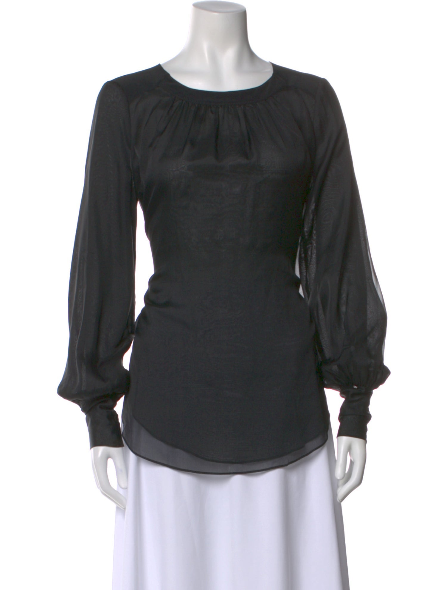 SportMax Crew Neck Long Sleeve Blouse