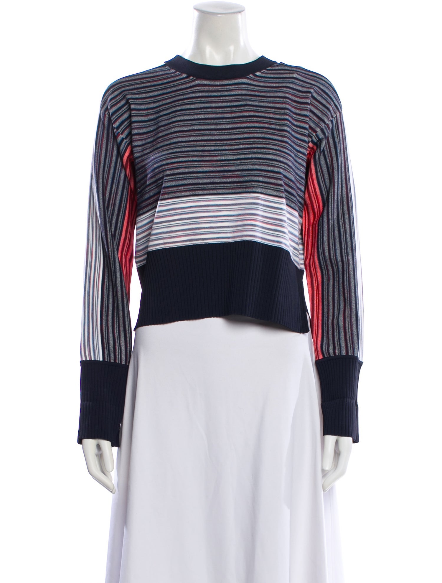 SportMax Striped Crew Neck Sweater