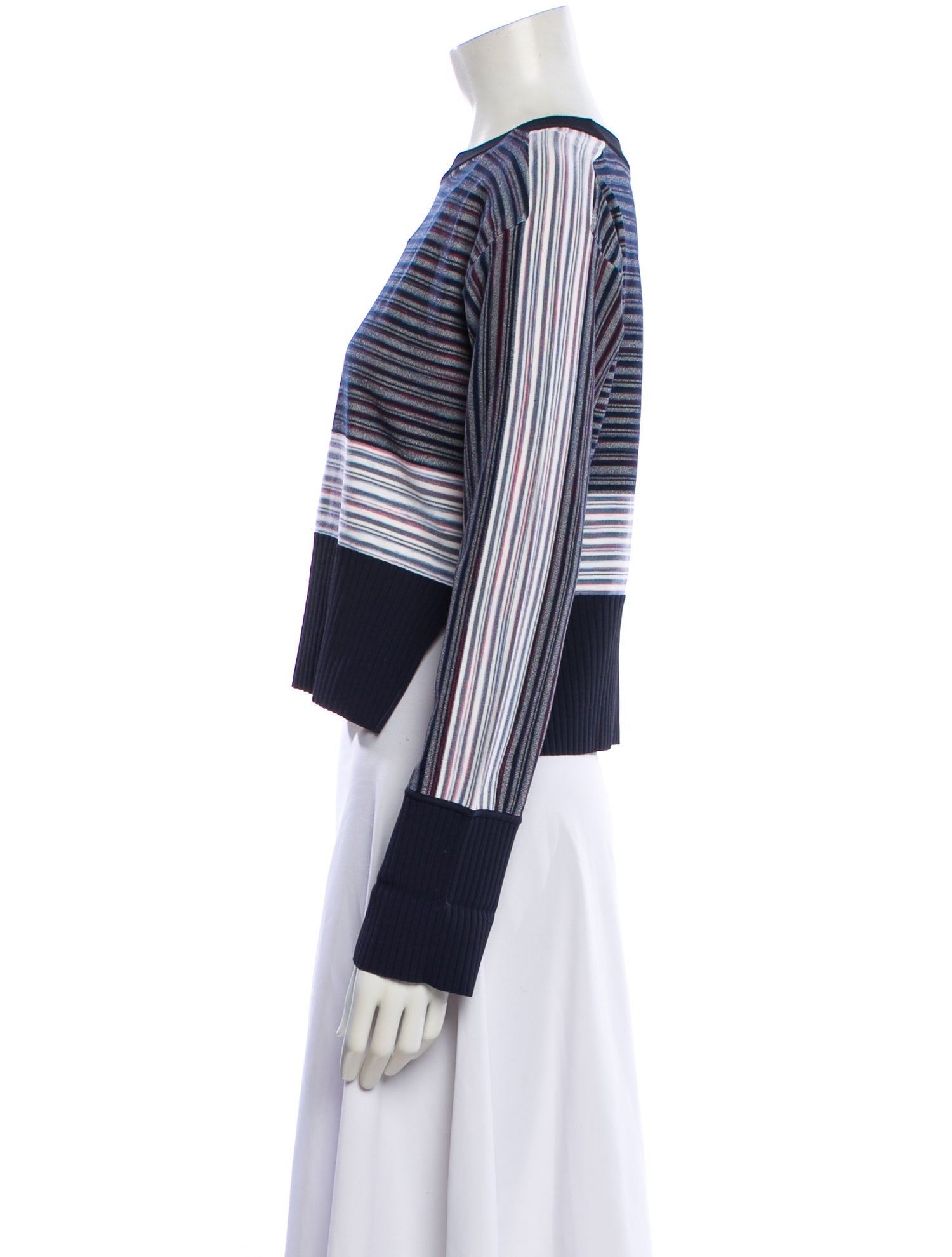 SportMax Striped Crew Neck Sweater