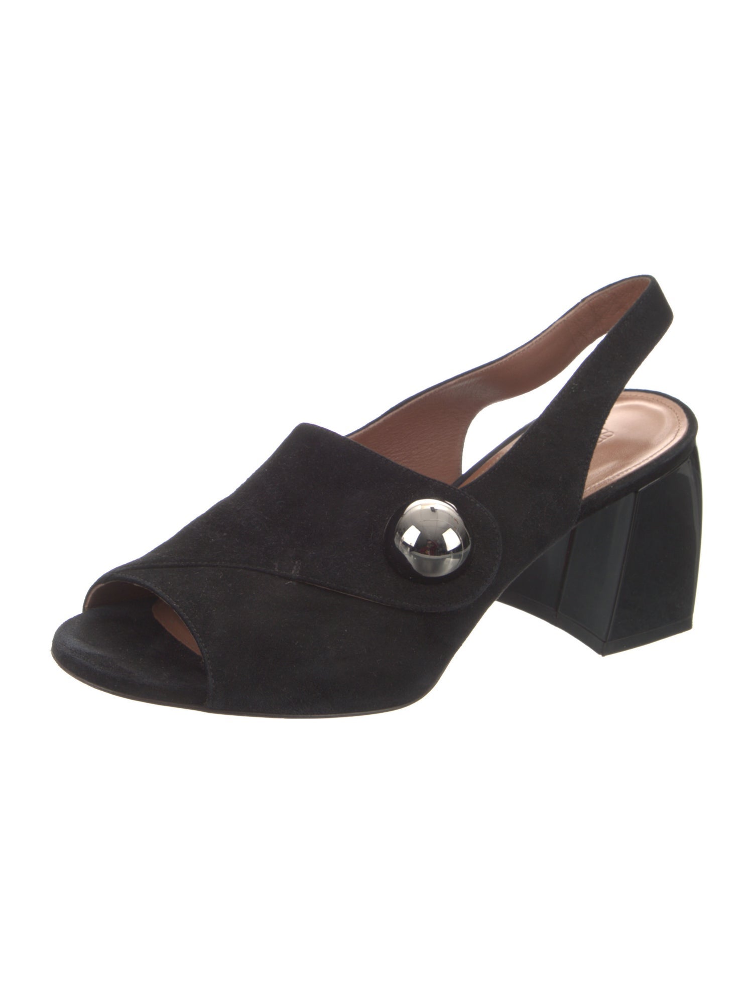 SportMax Suede Slingback Sandals