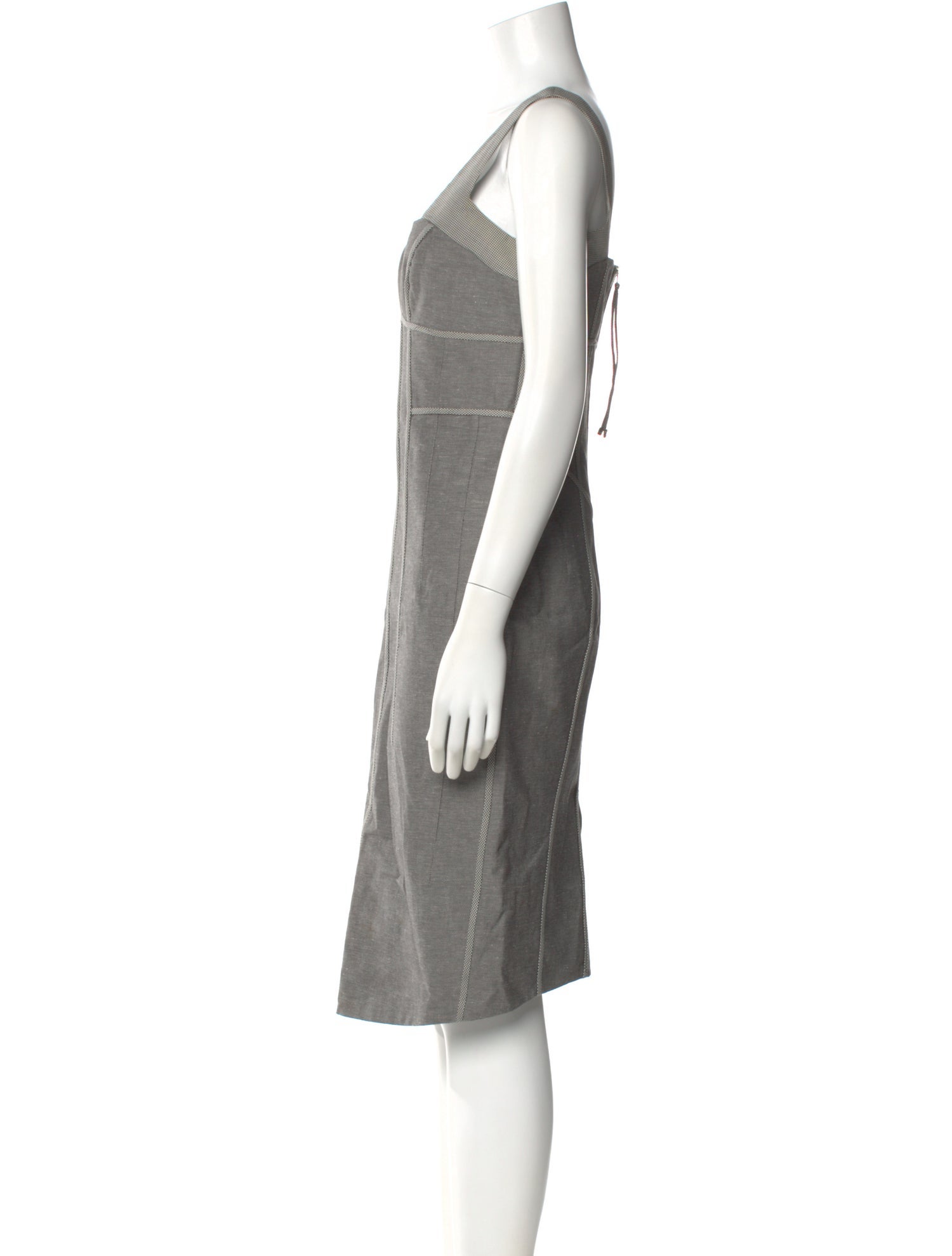 SportMax Square Neckline Midi Length Dress