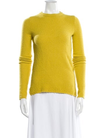 Pre-owned Sportmax Crew Neck Sweater In Yellow