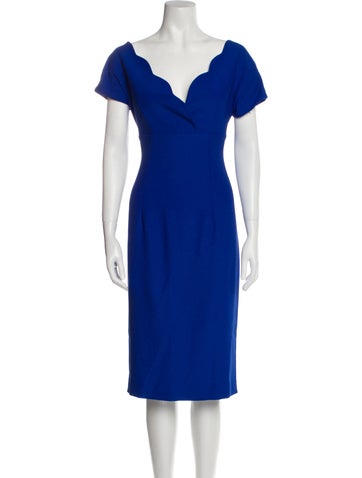 X'S Milano Dresses V-Neck Midi Length Dress M