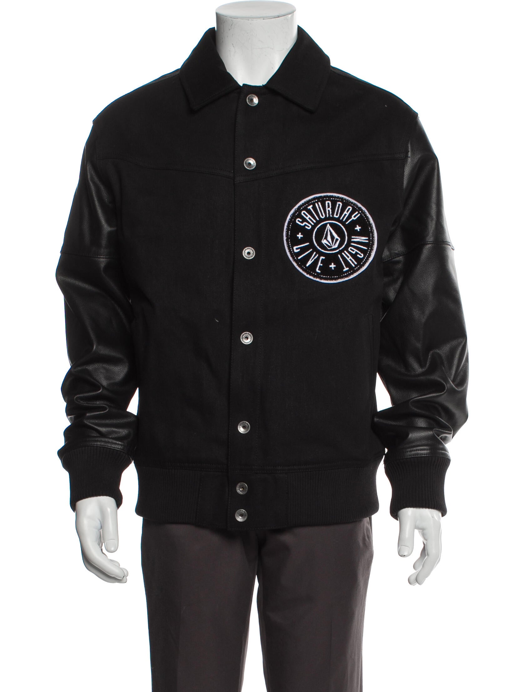 SNL x VOLCOM Graphic Print Varsity Jacket w/ Tags