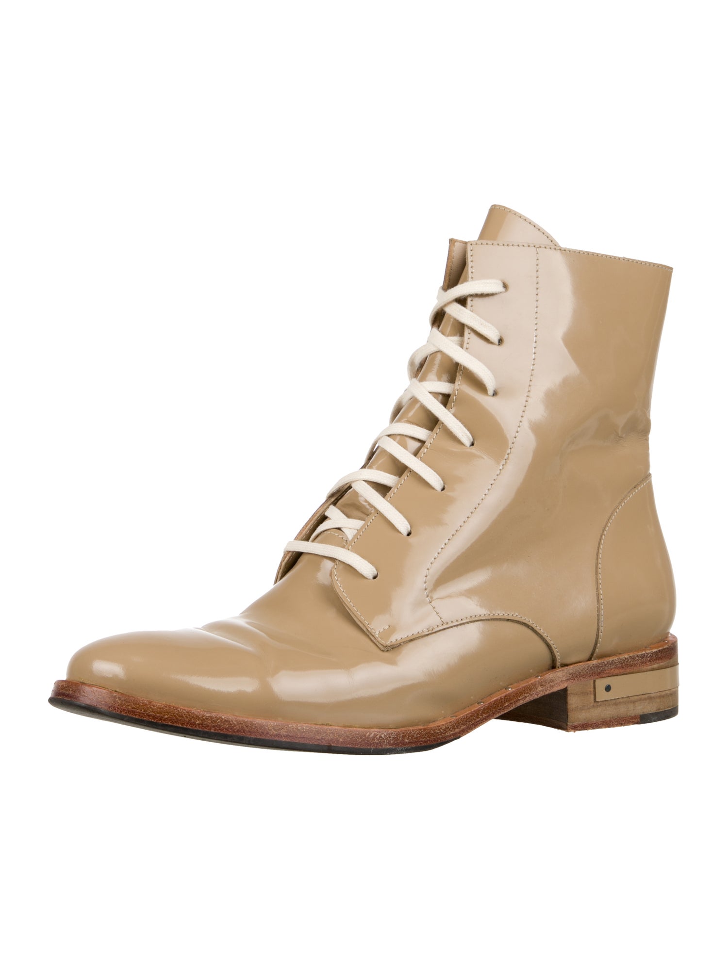 Freda Salvador Patent Leather Combat Boots